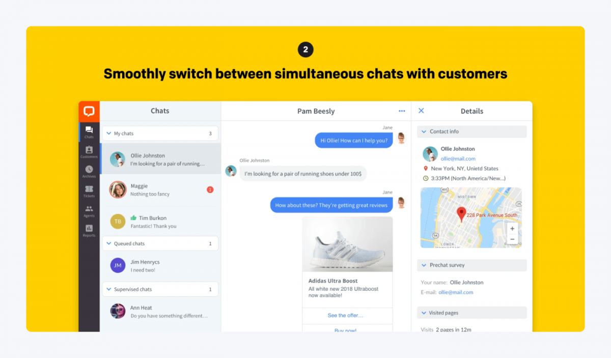 LiveChat with Helpdesk chat preview