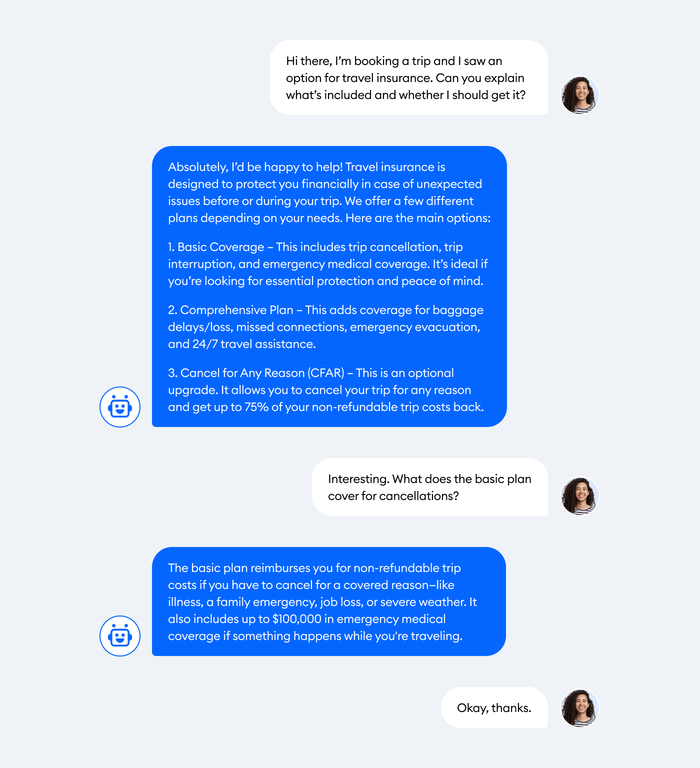 Lyro AI guides users through insurance options