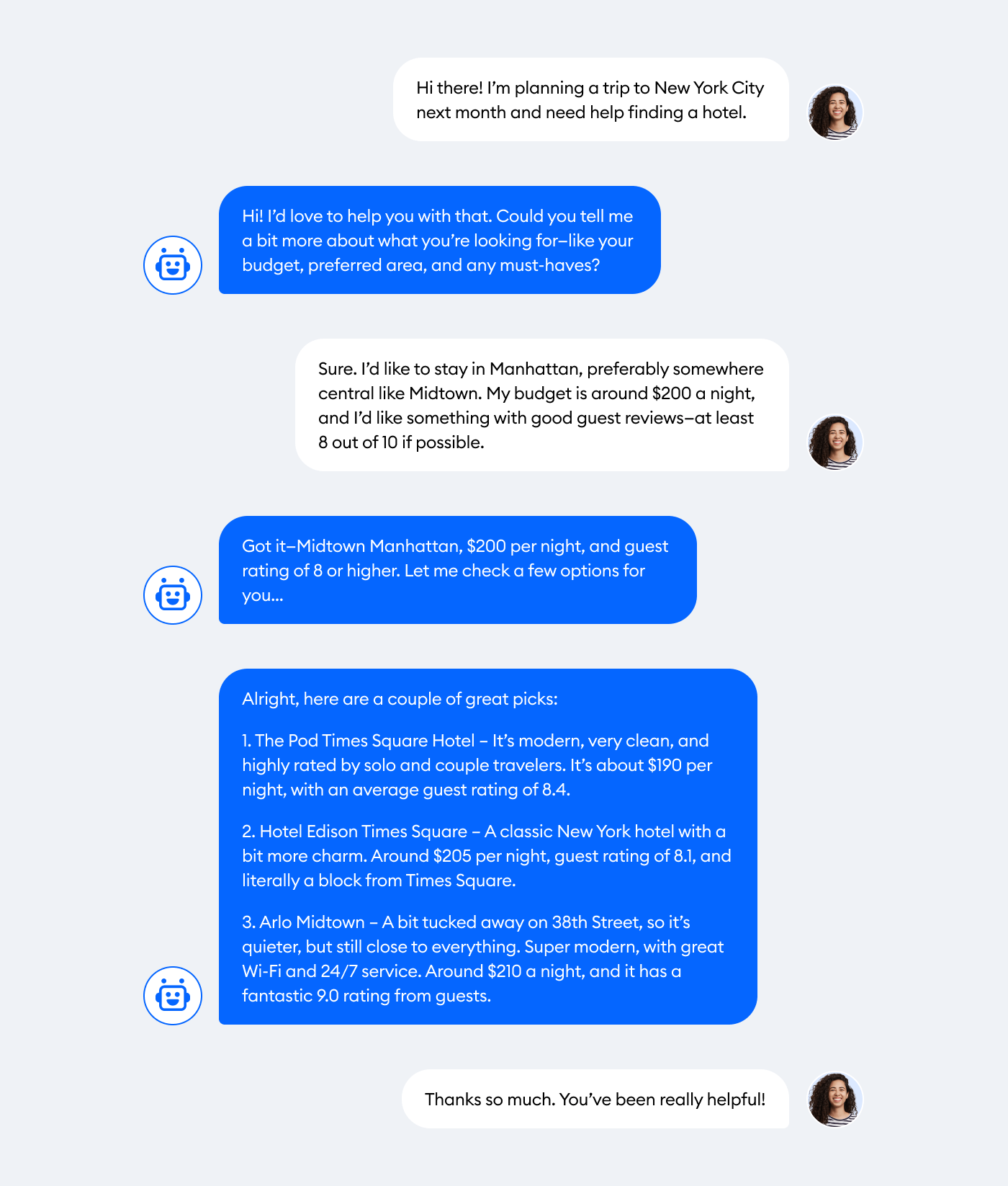 Lyro AI provides itinerary recommendations based on budget, location, etc.