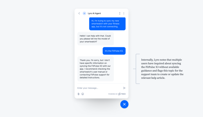 Lyro conversation - learning and data update