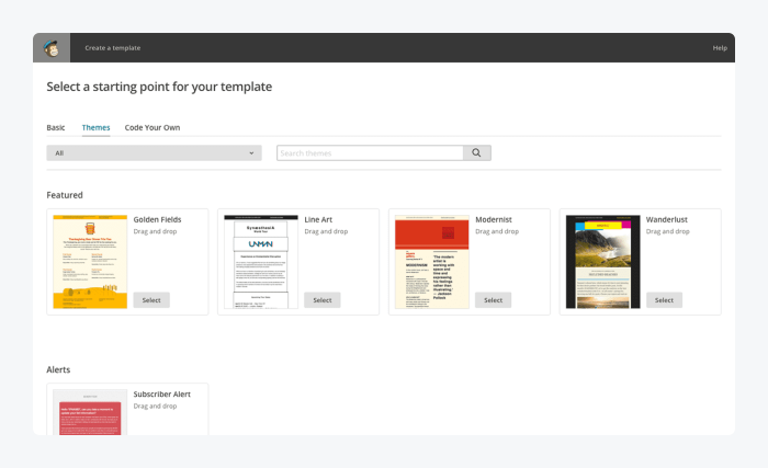 mailchimp sales tool templates