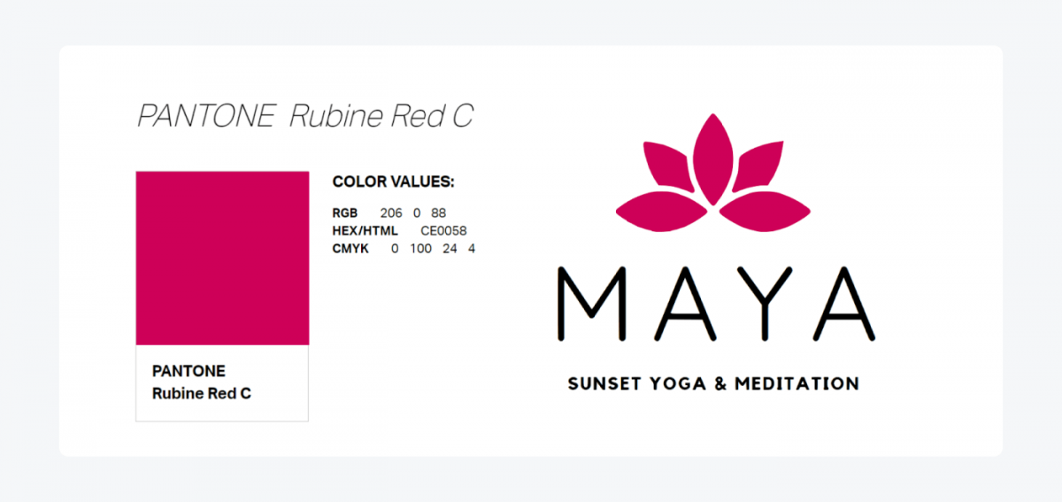 Primary color in Maya's logo