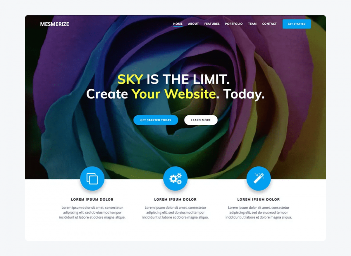 Mesmerize WordPress theme screenshot