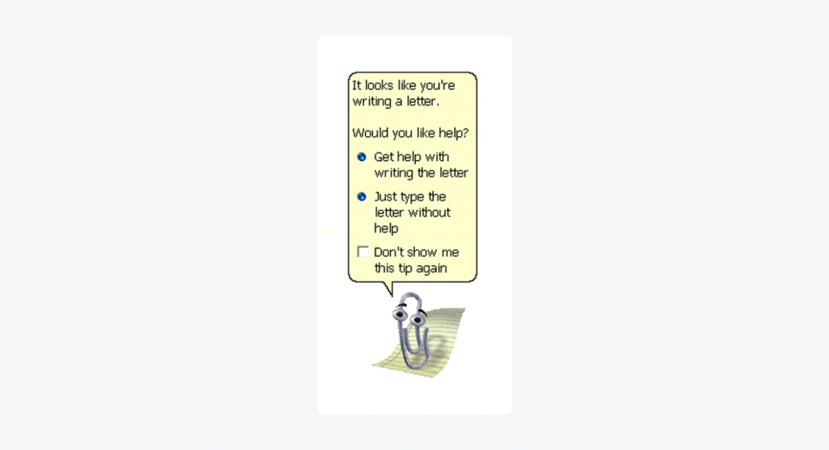 Microsoft's virtual assistant - Clippy 