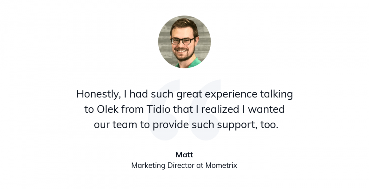 A quote from Matt from Mometrix