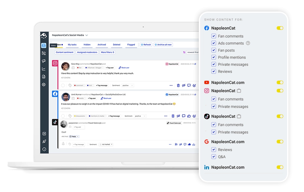 NapoleonCat social media management tool