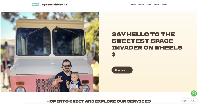 Example of a store built with BigCartel