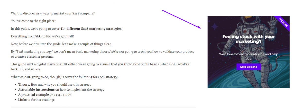 single sidebar cta