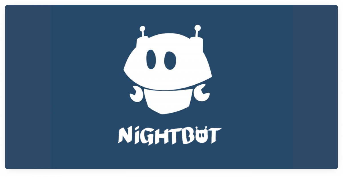 ejemplo de chatbot Nightboot Logotipo de Nightbot