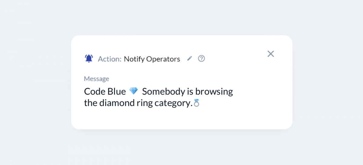 A notification that helps to track complex buying behavior
