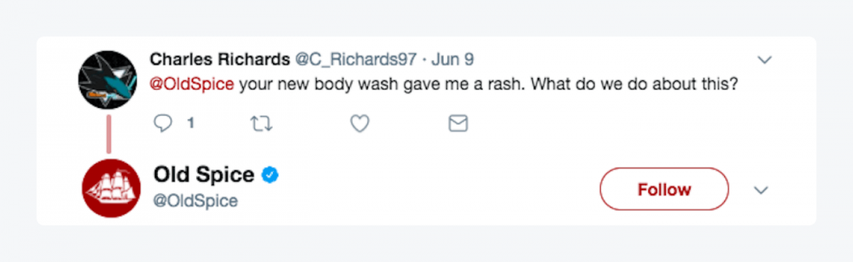 Old Spice customer's tweet