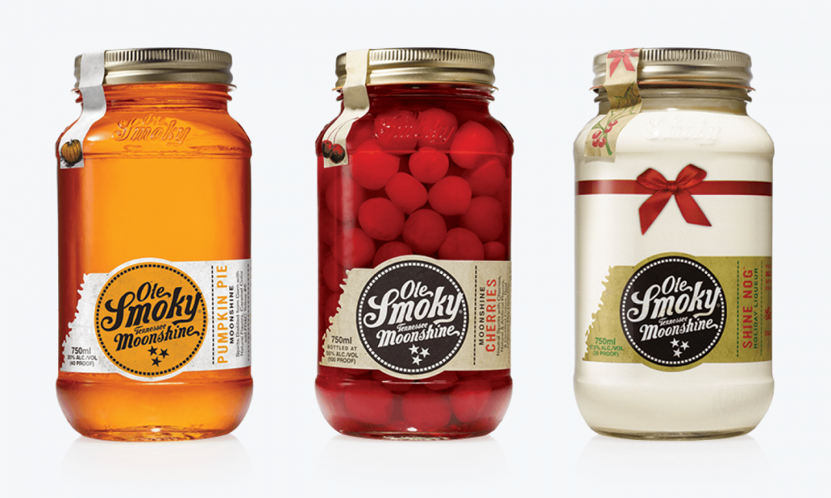 Jar label examples from Ole Smoky Distillery