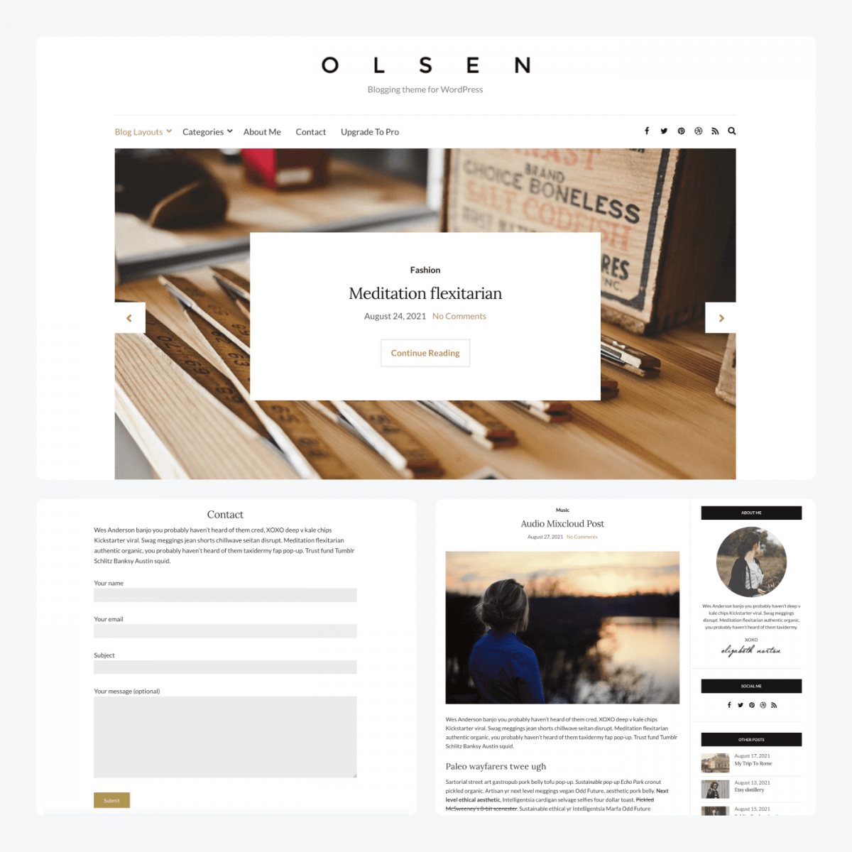 Olsen Light theme demo