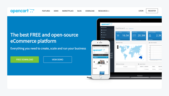 opencart landing page image opencart landing page image