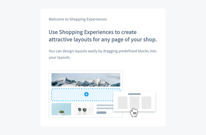 Shopping experience designer available in Shopware