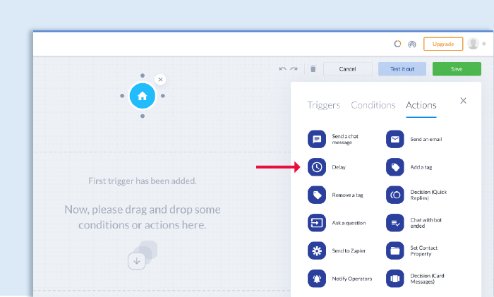 Tidio chatbot actions