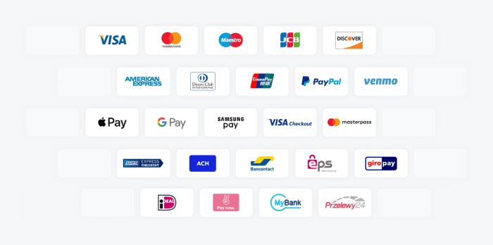variety of payment methods image