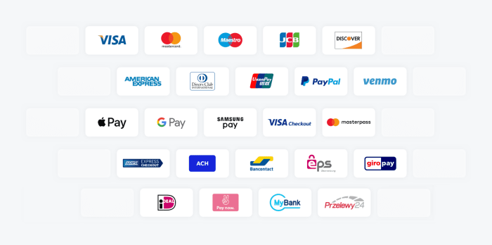 variety of payment methods image variety of payment methods image