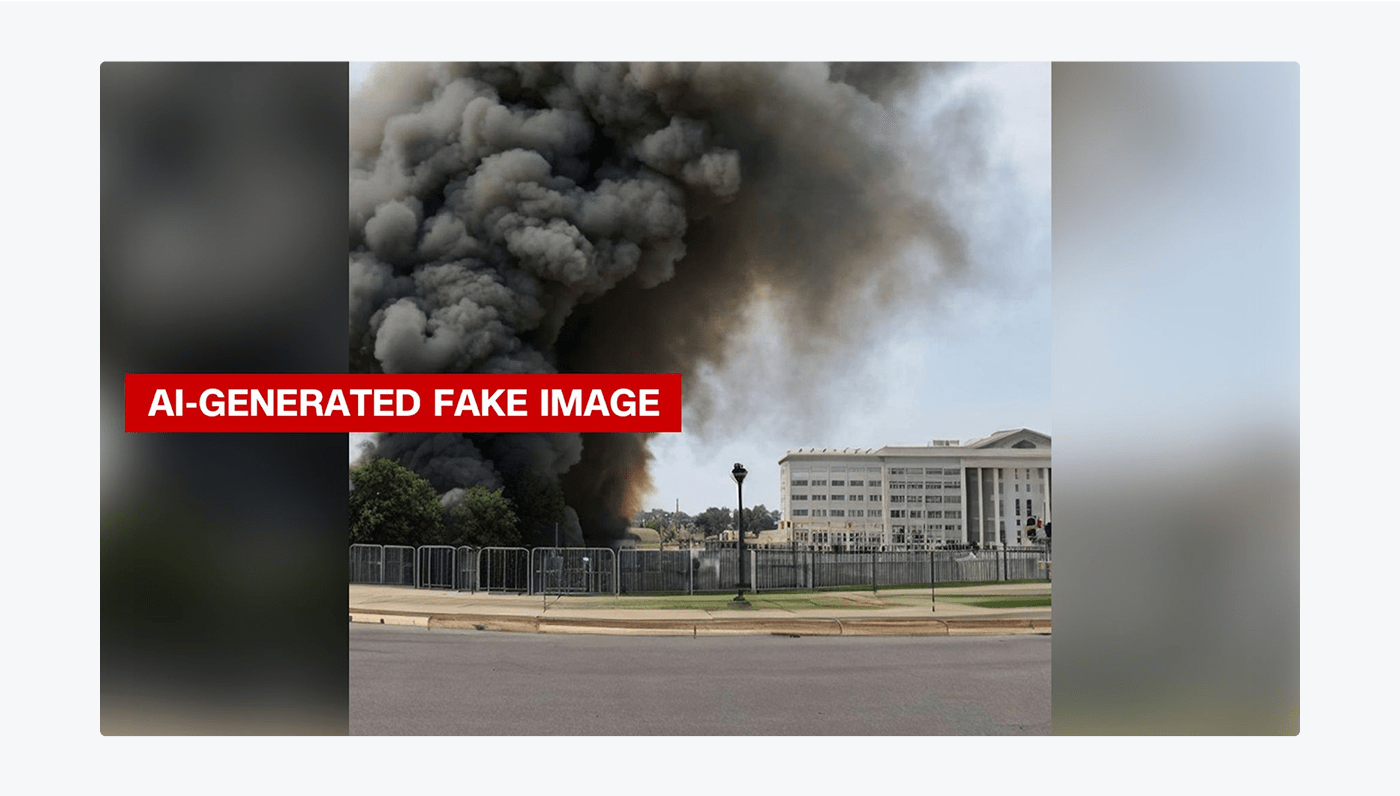 AI generated image of Pentagon explosion