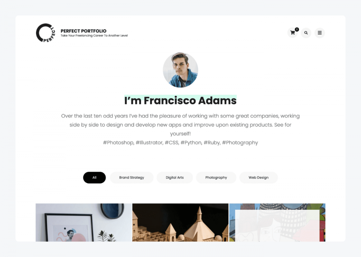 Perfect Portfolio WordPress theme screenshot