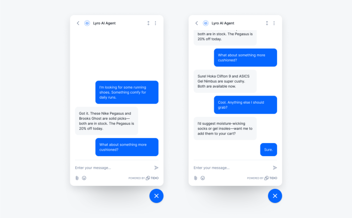 Personalized recommendations - conversation example