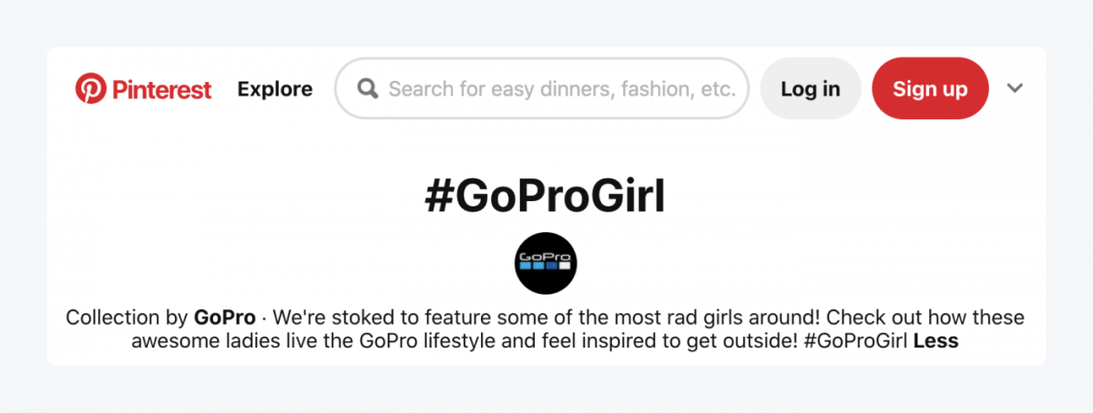 #GoProGirl page on Pinterest - a collection made by GoPro