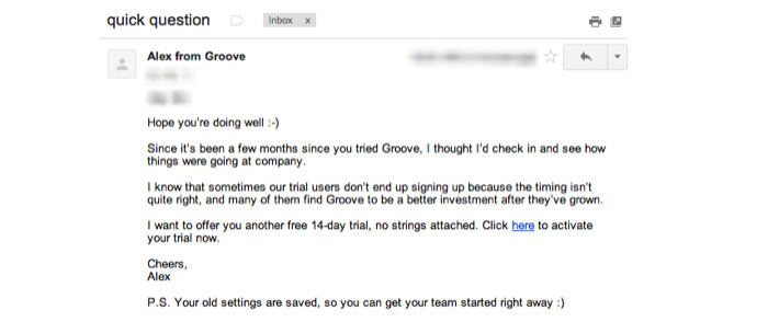 Plan text customer onboarding email example