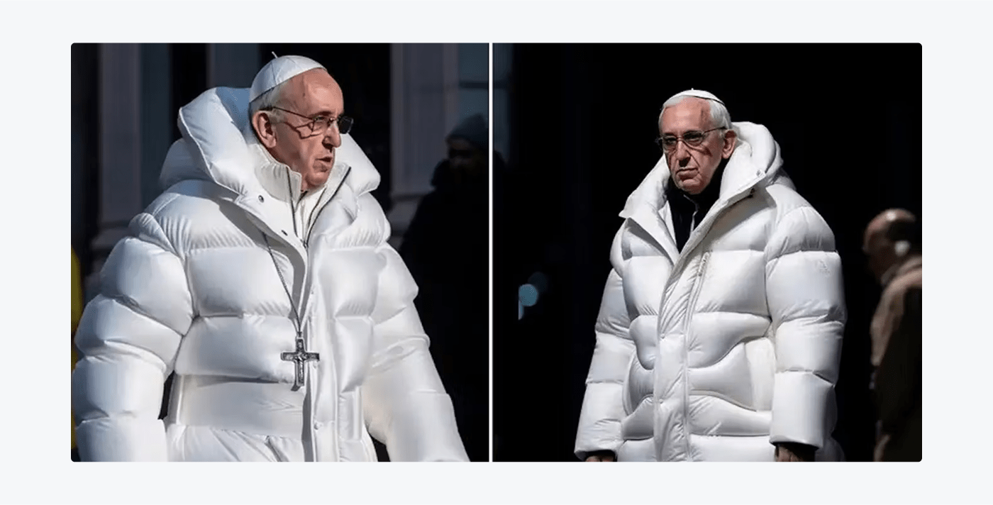 Deepfake of Pope Francis