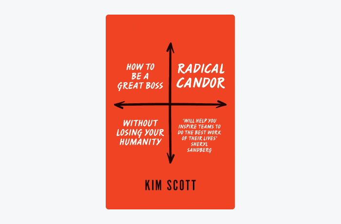 Radical Candor by Kim Scott book cover Radical Candor by Kim Scott book cover