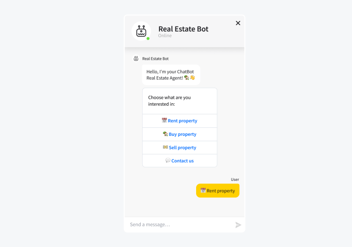 real estate chatbot 