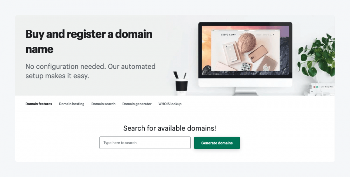 How to register a domain name in Shopify