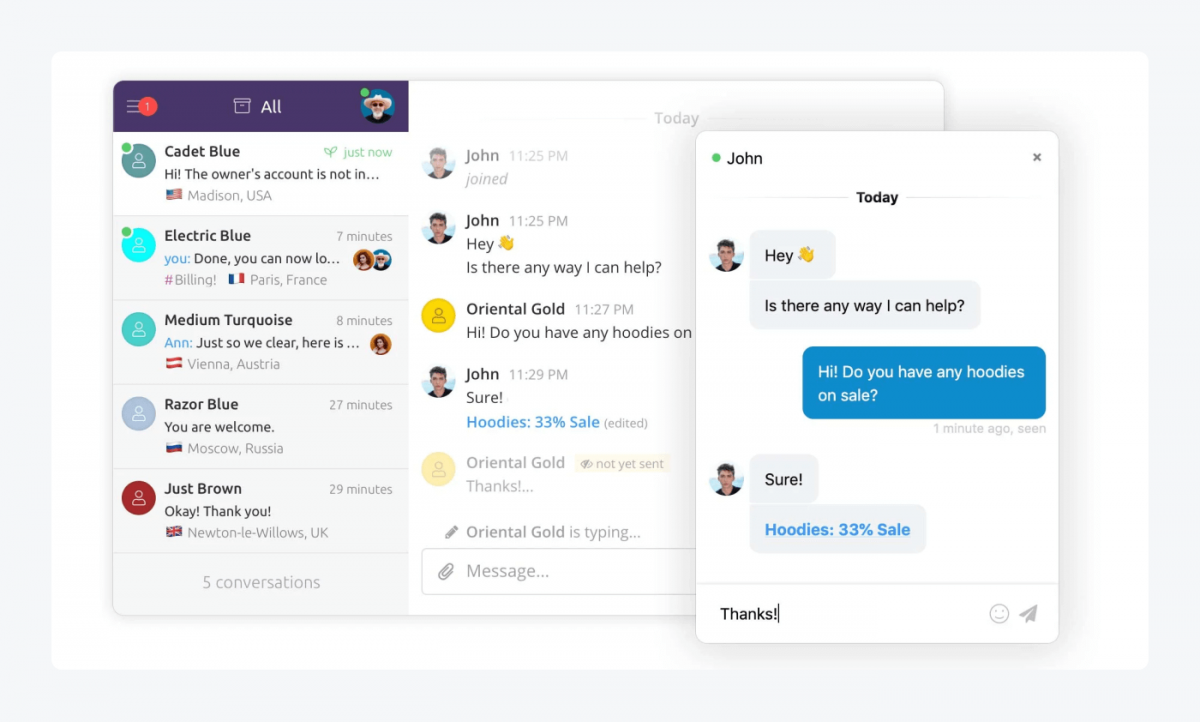 Chatra chat preview