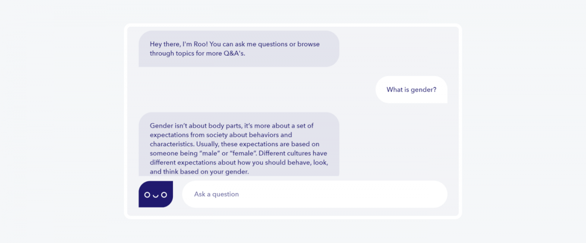 ejemplo de chatbot roo Roo chatbot ejemplo