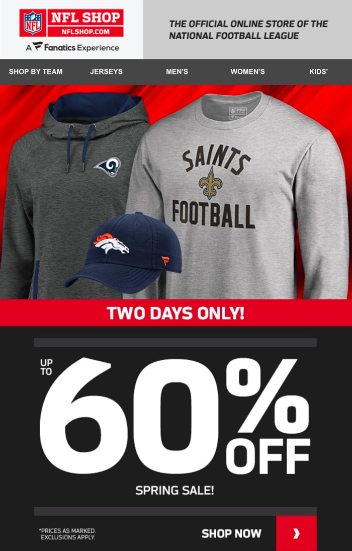 Sale notification email
