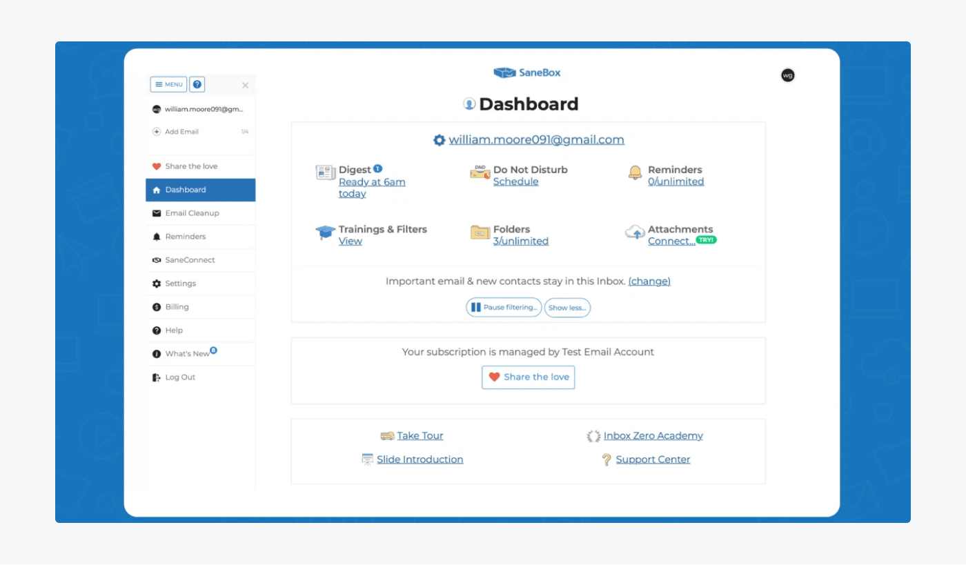 Sanebox AI-powered email assistant