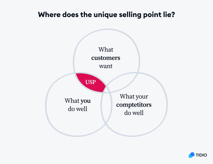 where does the unique selling point lie image shows where does the unique selling point lie