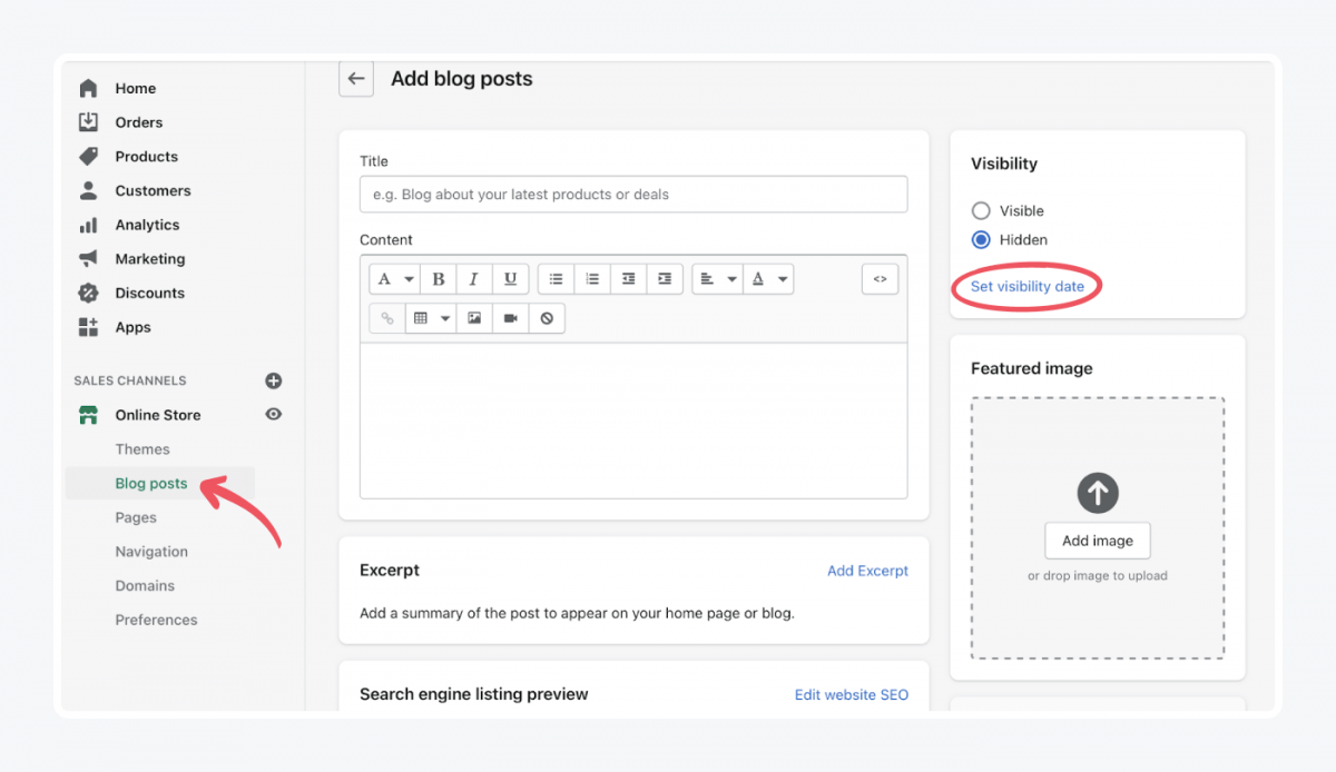 How to add blog posts in Shopify