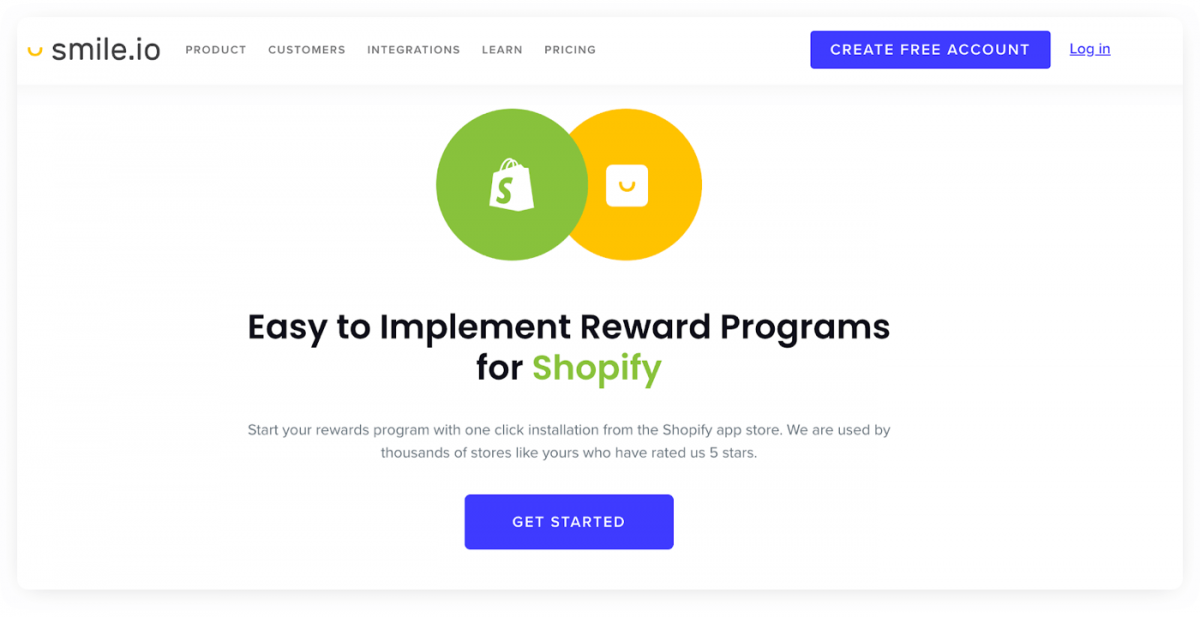 Smile.io homepage