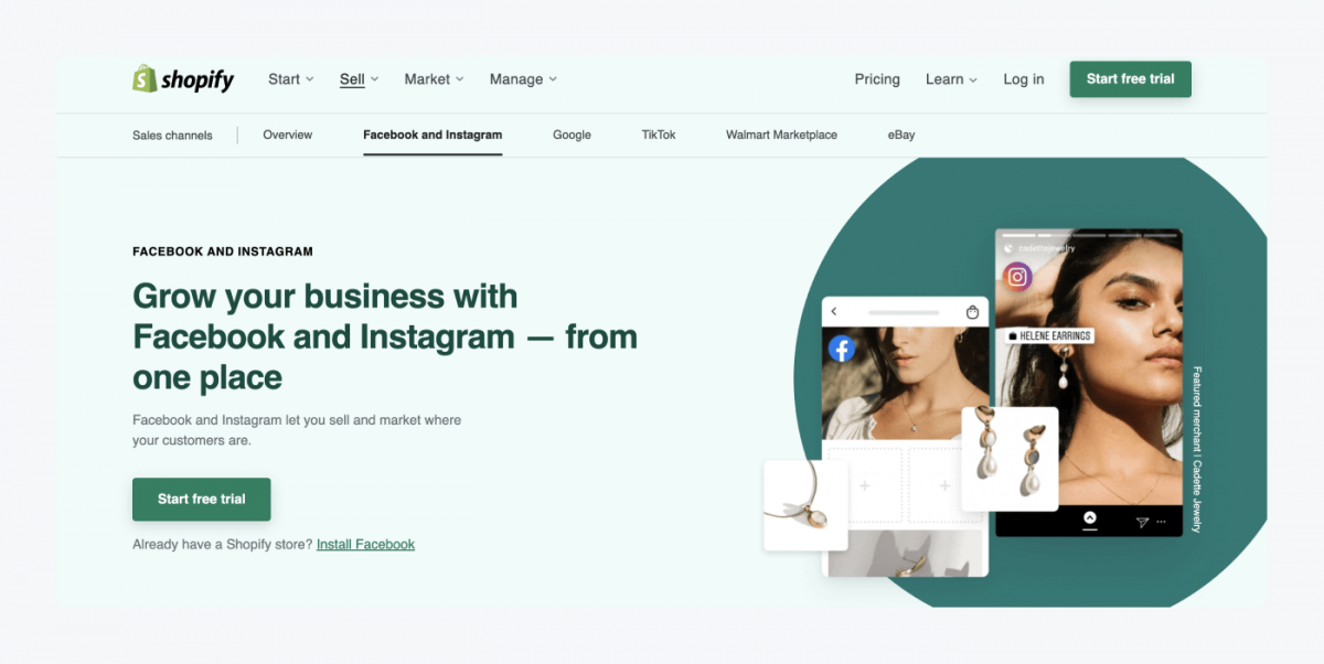 Social media integration on Shopify page