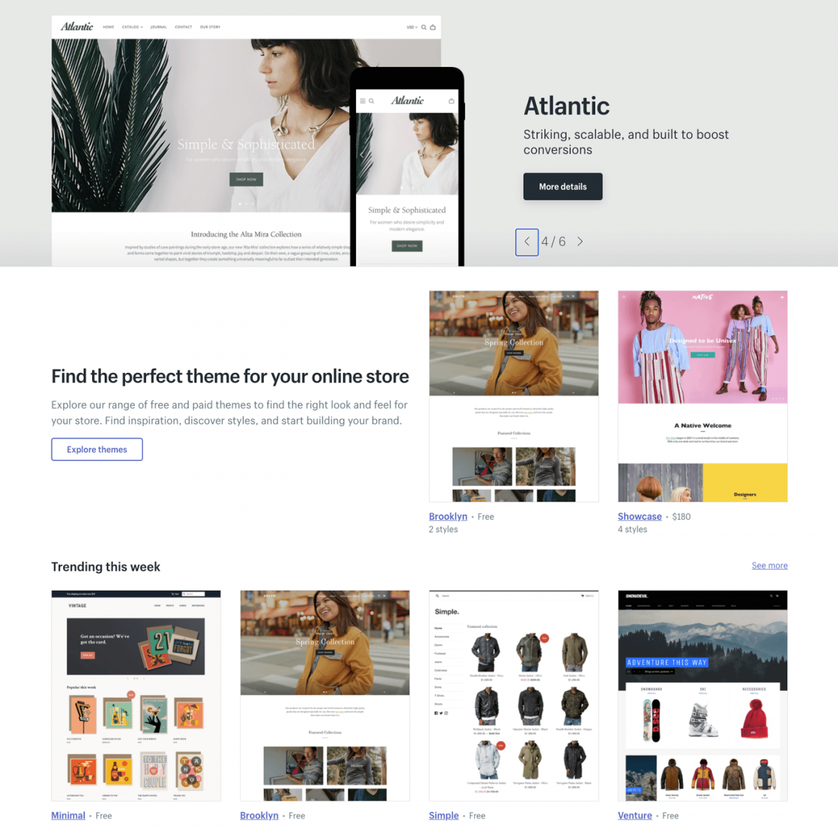 Image 9: Shopify themes selection