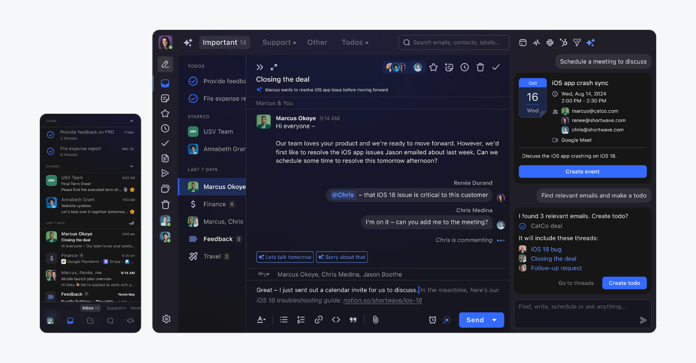 Shortwave tool for organizing email inboxes