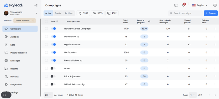 LinkedIn Sales Navigator lead builder