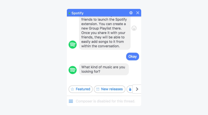 spotify chatbot example spotify chatbot example