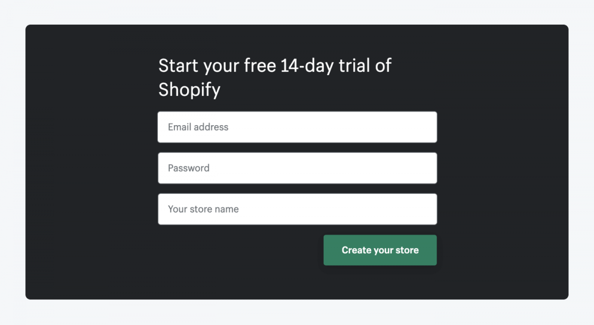 Registration form in Shopify