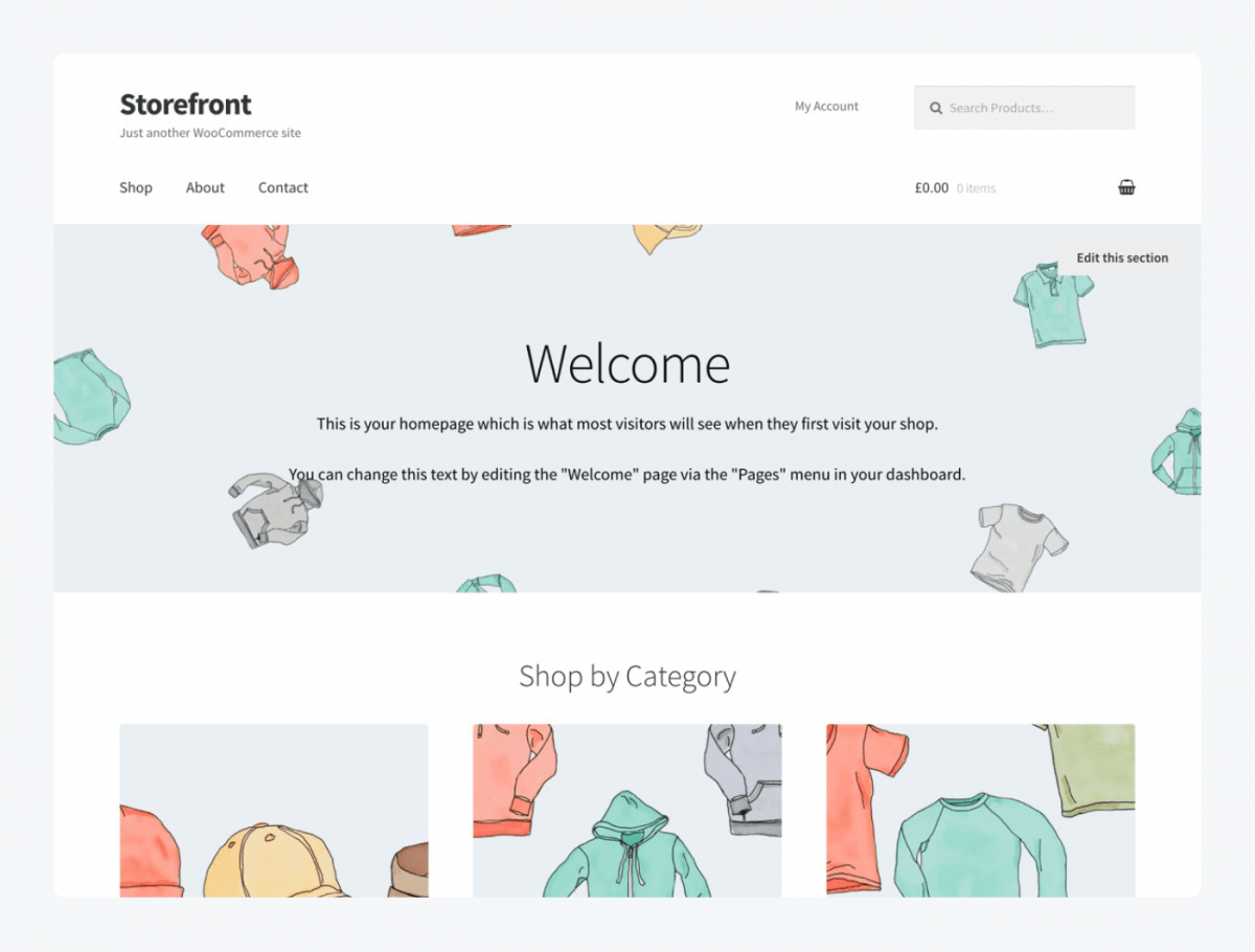Storefront WordPress theme screenshot