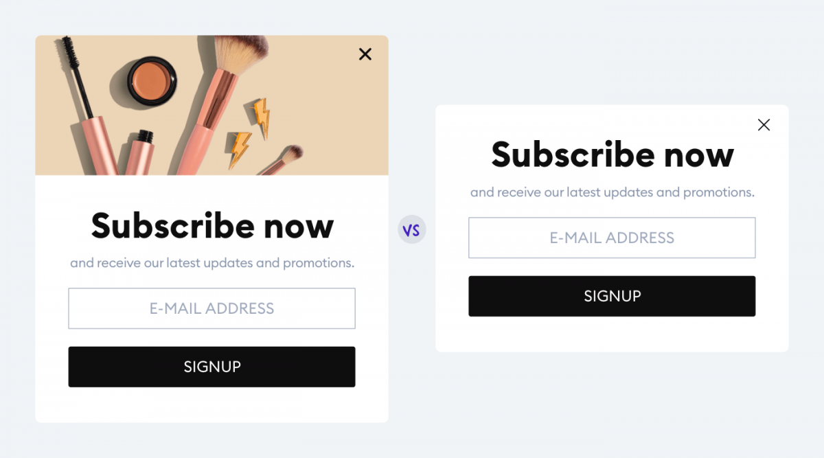 Subscribe modals examples