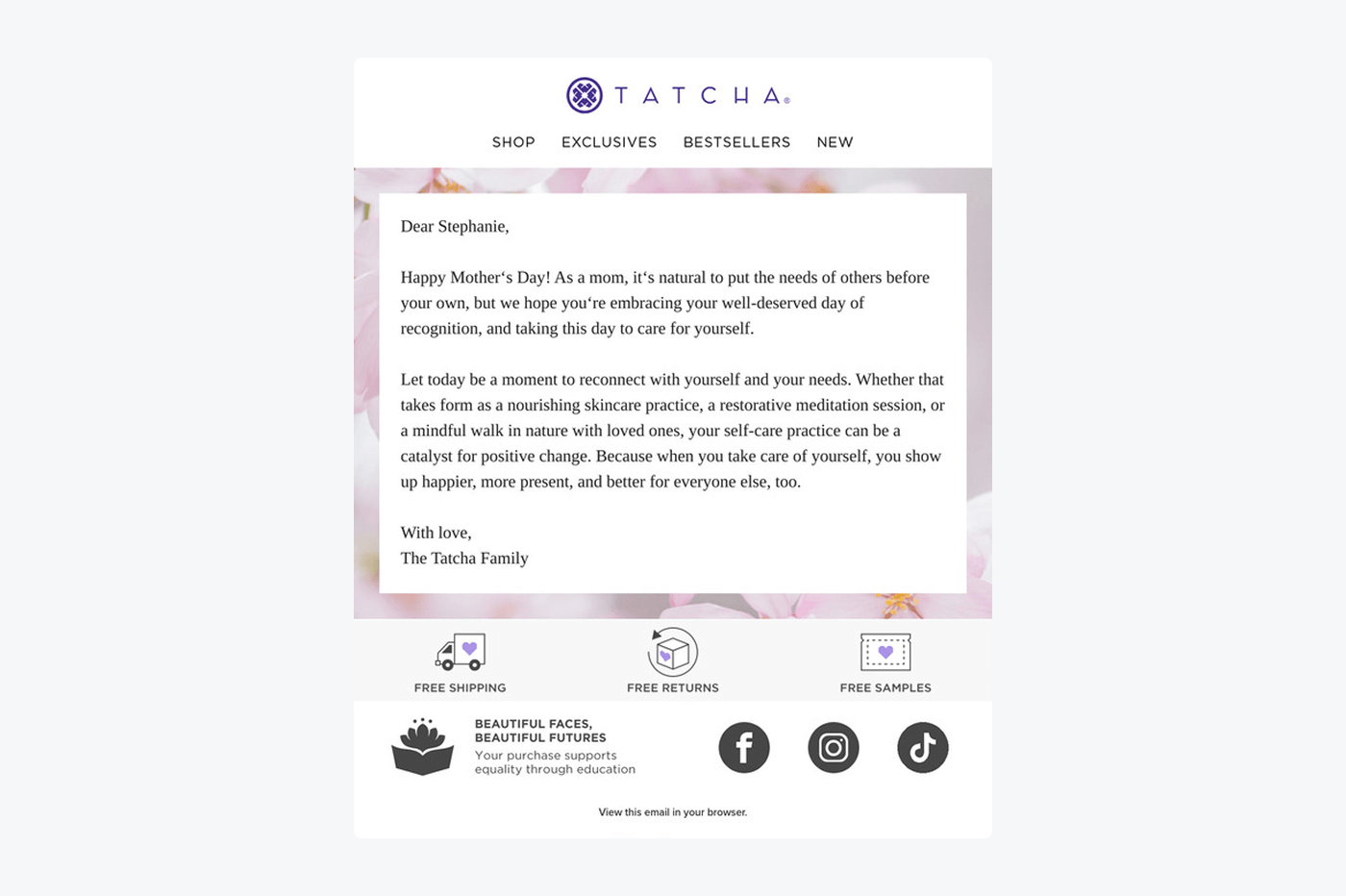 Tatcha uses email marketing tools to boost revenue