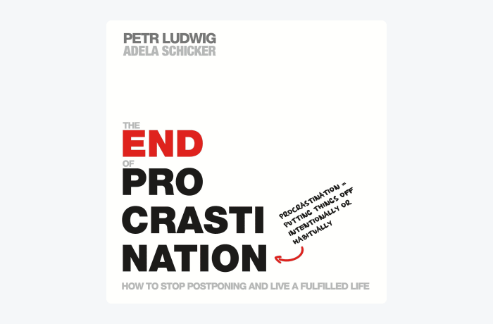 The End of Procrastination by Petr Ludwig and Adela Schicker book cover The End of Procrastination by Petr Ludwig and Adela Schicker book cover