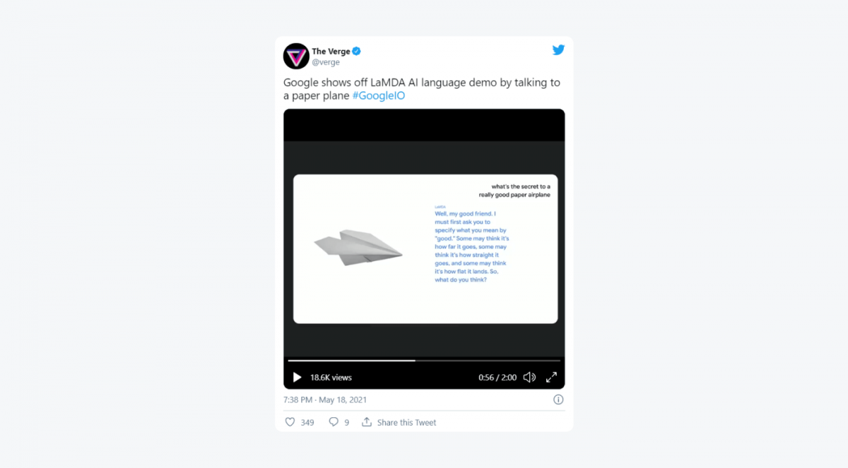 The verge tweet