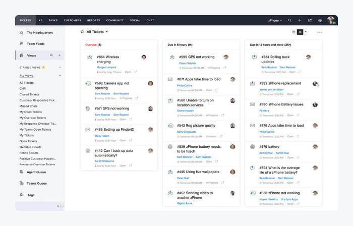 zoho's ticketing system image shows zoho's ticketing system